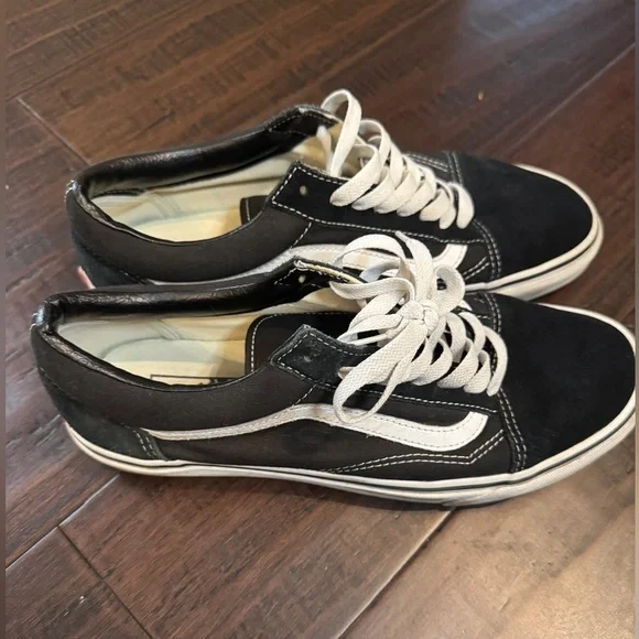 Vans black and white old skool classic skate shoes sneakers size 10 - Picture 9 of 10